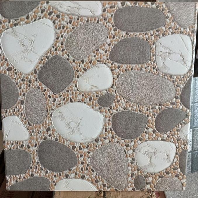 Terbaik Keramik 50X50 Carpot / Teras Batu Coral / Batu Taman/ Batu Sikat 100% Ori
