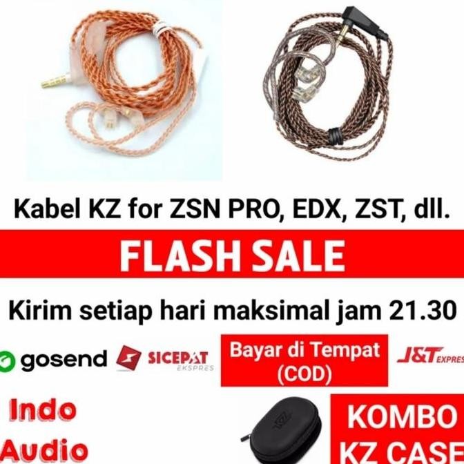 Kz Kabel Kz Cable With Mic Dark Copper Kz Zsn Pro X Original