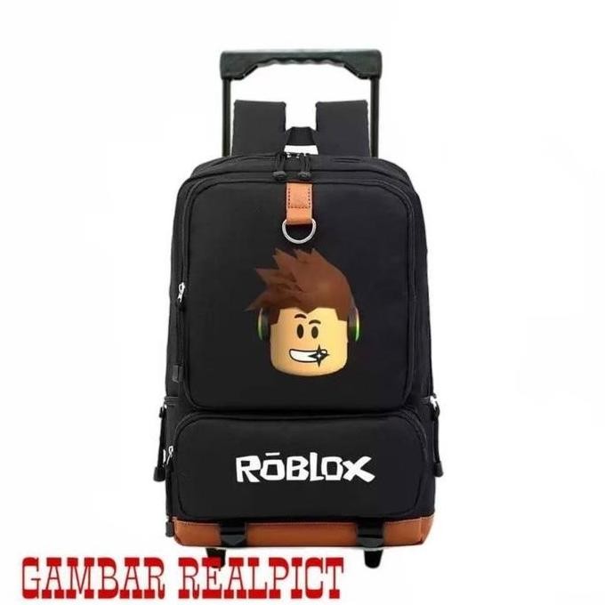 Tas Ransel Sekolah Trolley Anak TK SD Karakter Roblox Tas Koper Anak