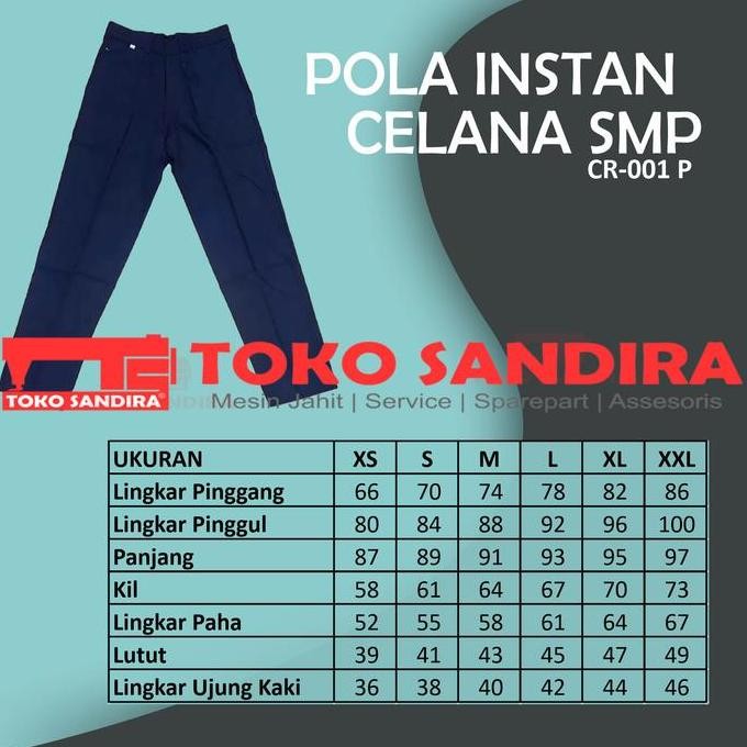 (Expert) pola celana/pola instan celana smp/pola celana seragam pria/pola murah
