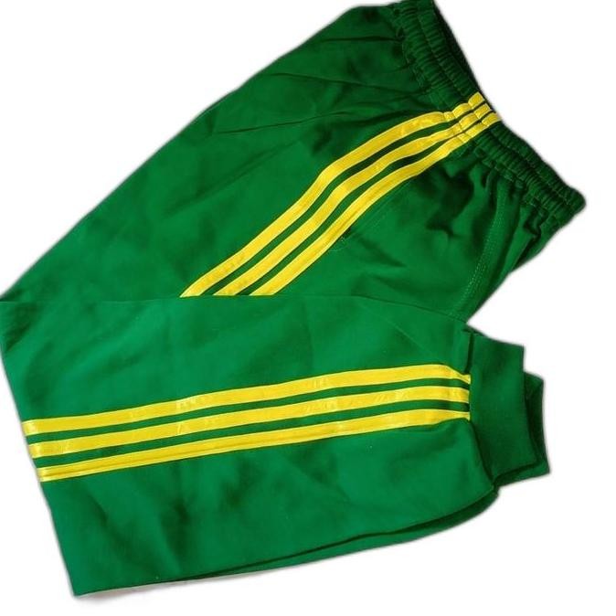 (Expert) celana training Hijau list kuning SD SMP SMA