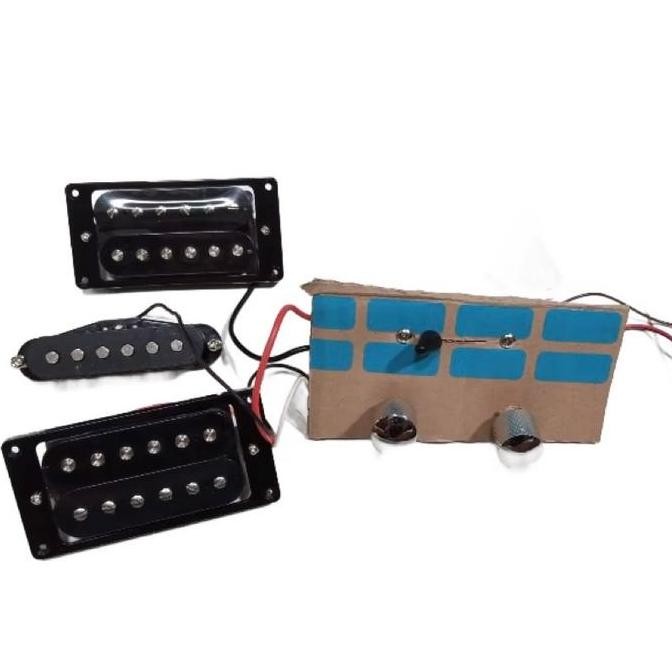 Set Pickup HSH Ibanez RG dengan Potensio dan Knop Besi - Gitar