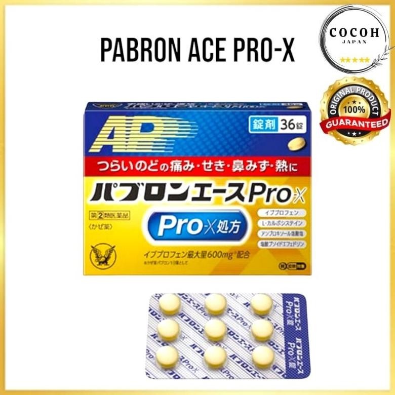 Pabron Ace Pro-X Obat Flu, Demam, Sakit Tenggorokan Jepang