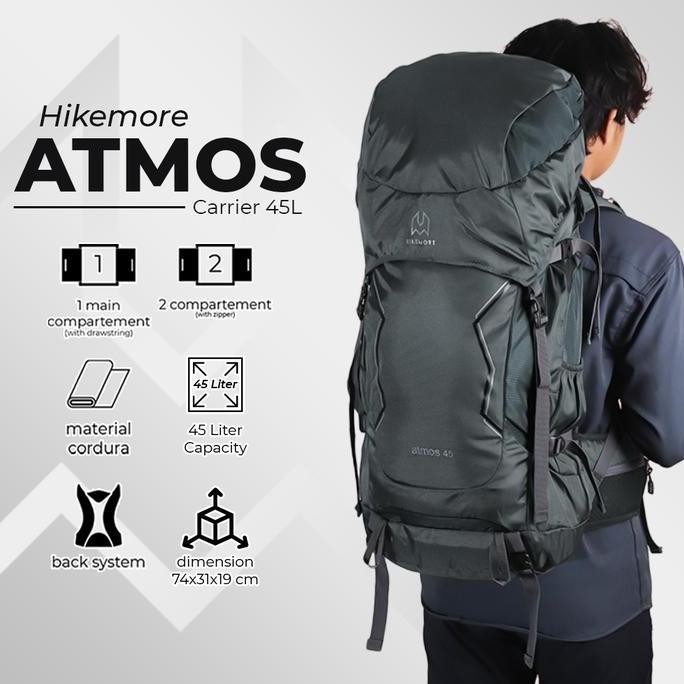 Tas Gunung Carrier Ransel Backpack Camping Hikemore Atmos Setara Eiger