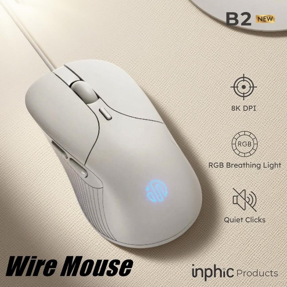 INPHIC 8800 DPI Wired Mouse Gaming Wired Silent Click RGB B2 INPHIC Mouse