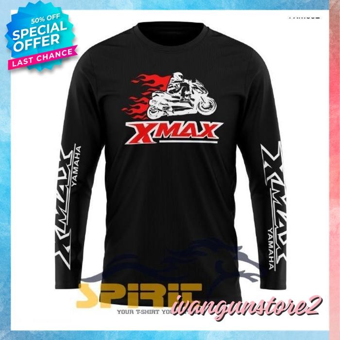 HIGHT CLASS KAOS TSHIRT BAJU OBRAL MURAH COMBED 30 DISTRO XMAX YAMAHA X MAX TOURING LENGAN PANJANG M