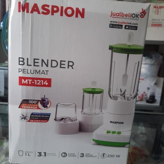 NEW MASPION BLENDER 3 IN 1 MT1214 GELA S KACA + BUMBU KERING + BUMBU BASAH