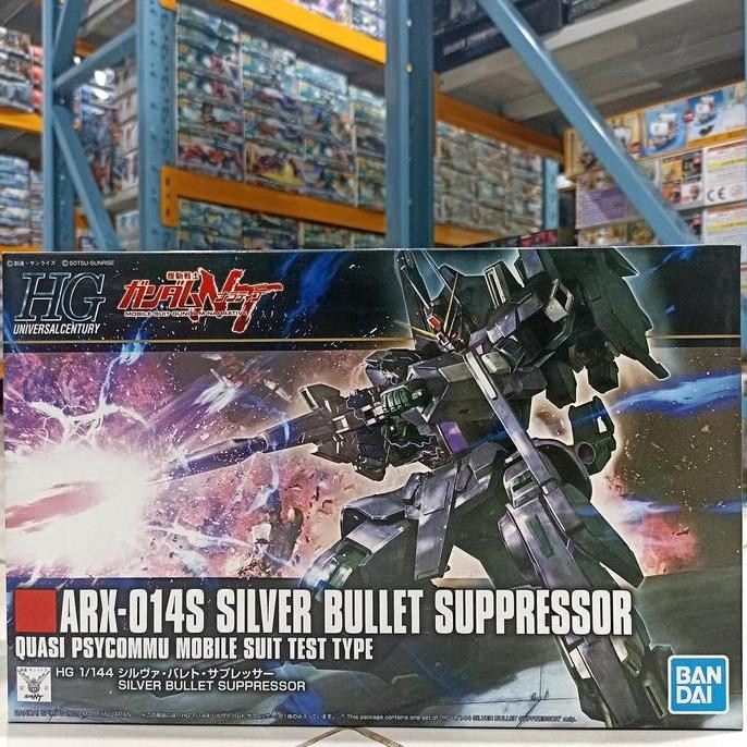 Produk Unggulan] Hg 1/144 Universal Century ARX 014S Silver Bullet Suppressor - Bandai