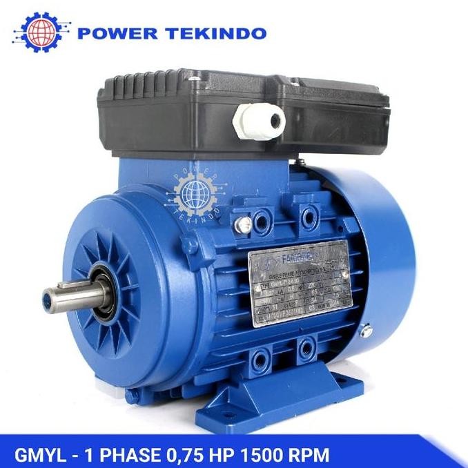 Famoze Pro Dinamo 1 Phase 0,75 Hp 1400 Rpm 3/4Pk 0.55Kw 220V Tipe Gmyl Elektro Motor Penggerak Body 