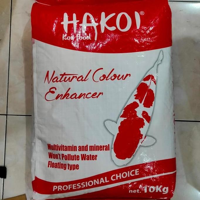 makanan/pakan ikan koi/koi food HAKOI kemasan 10kg (ukuran 5mm)