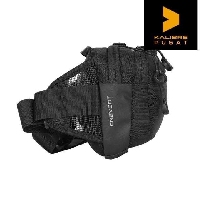 Waistbag Pria Tas Pinggang Kalibre Crevont 1L Hitam Original Waist Bag Kalibre Crevont 1L Original T