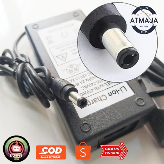 UFO-2025 PJ24 Charger 36v lithium output 42v 2A scooter listrik exotic inokim light fiido dyu himo c