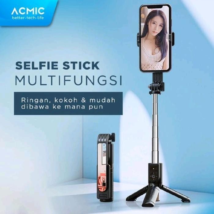 Mini Selfie Stick Tongsis Acmic Ts77 Tripod Bluetooth Remote Folding Terbaru Best Quality 100% Origi