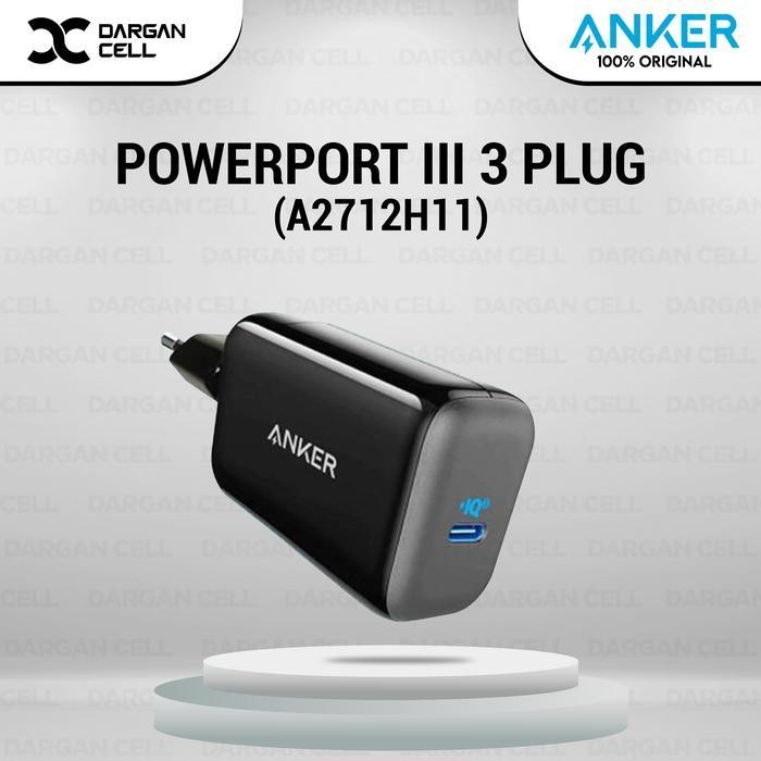 Anker Powerport Iii 65W Pod Garansi Resmi - Kepala Charger New Best Quality 100% Original