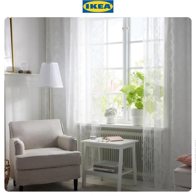 Ikea Alvine Vitrase Putih Pudar 145X250Cm