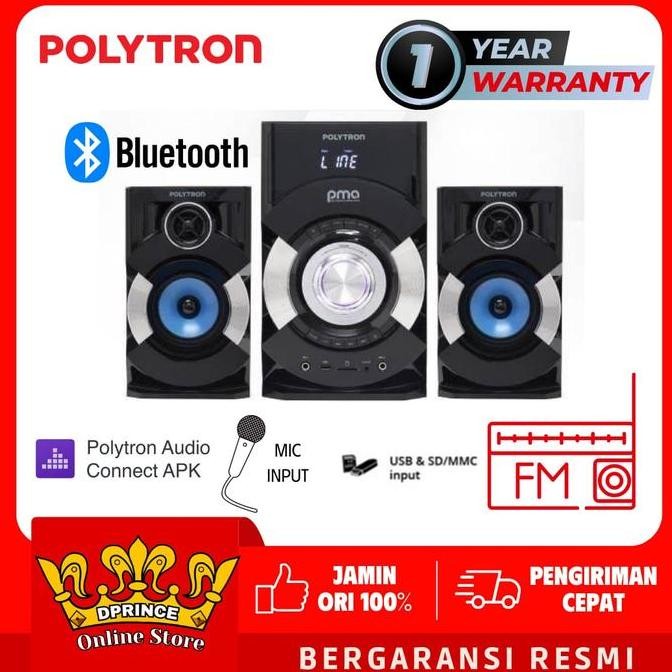 Polytron Speaker Bluetooth 9527 Radio Fm Pma 9527 / Pma9527