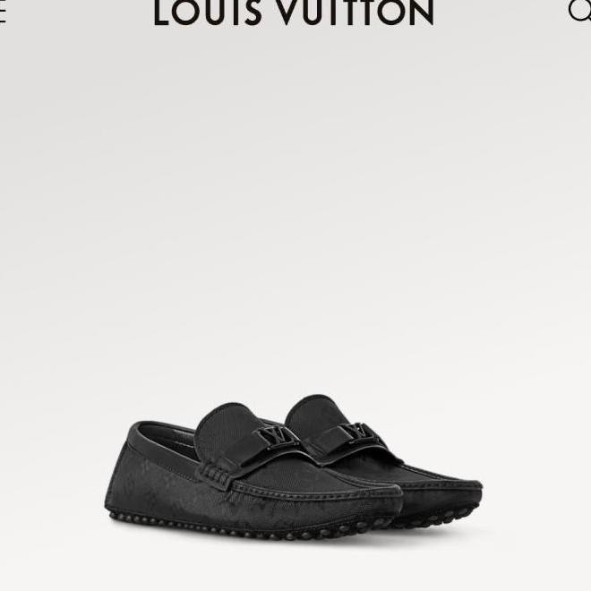 Sepatu loafers Man LV Louis Vuitton Hockenheim Mocassin Denim noir Original Product BS