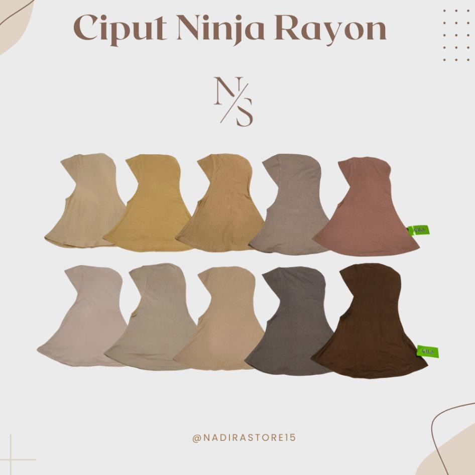 Ciput Ninja Ciput Yuro Wanita Hitam Putih Full Warna Dalaman Wanita Hijab Rayon Hijab