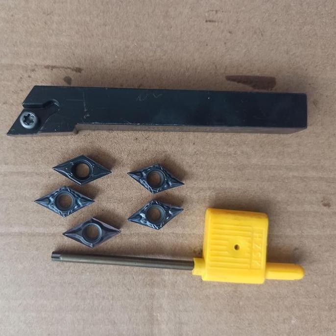 TERBARU HOLDER BUBUT SDJCR 1212H11 + INSERT BEKAS 5 PCS