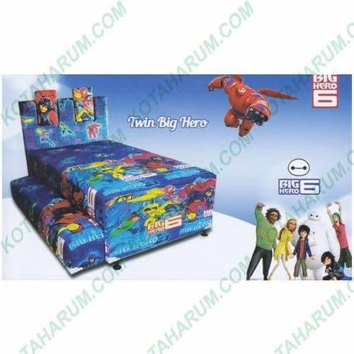 Kasur Springbed Anak Laki Cowo Twin 2In1 Atas Bawah 100 Big Hero Robot Terbaru Best Quality 100% Ori