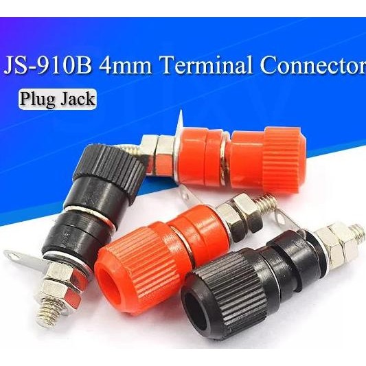 =+=+=+] Soket Konektor Jack Terminal Banana Plug Speaker Female 1 set pasang