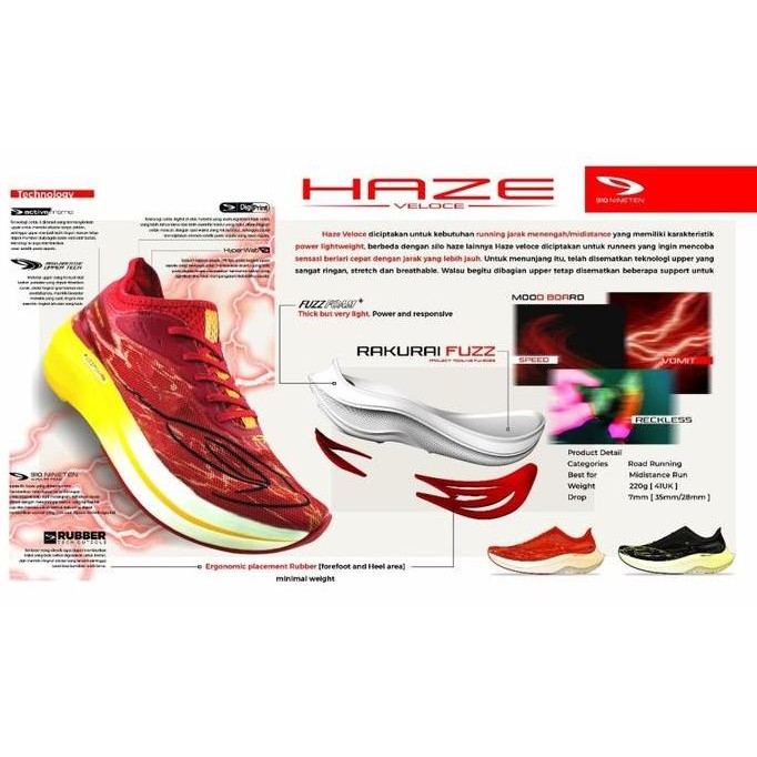Sepatu Lari 910 Nineten Haze Veloce