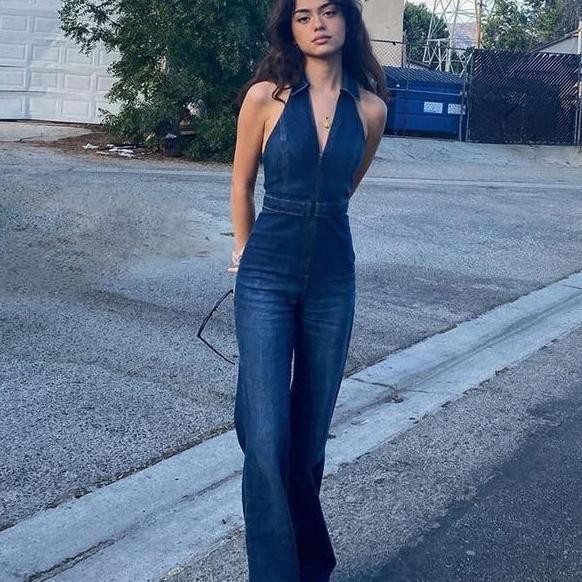 Paula Denim Jumpsuit Woman Casual Playsuit Korean Summer Set Beachwear Bali Jumpsuit Wanita Baju Pan