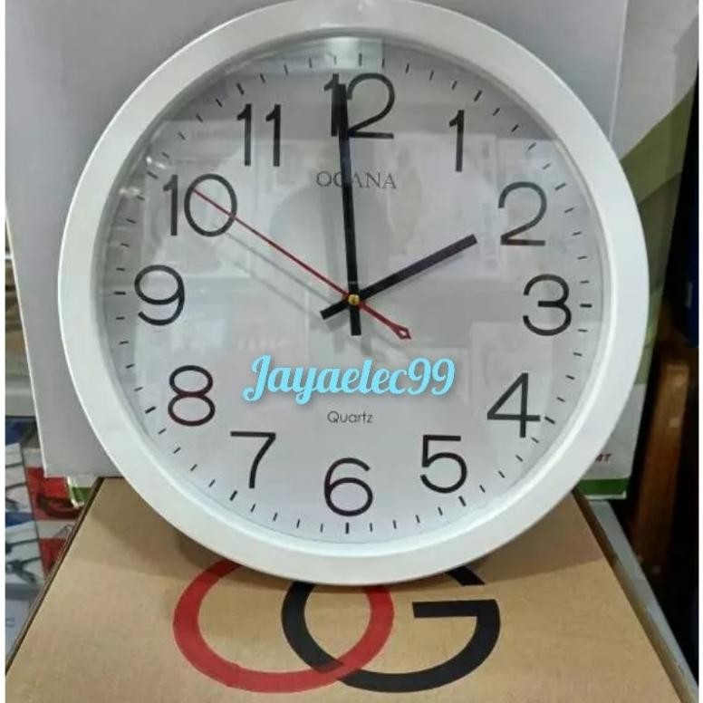 OGANA Jam Dinding/ Dekorasi Dinding Jam Polos Diameter 32Cm Ogana 8989