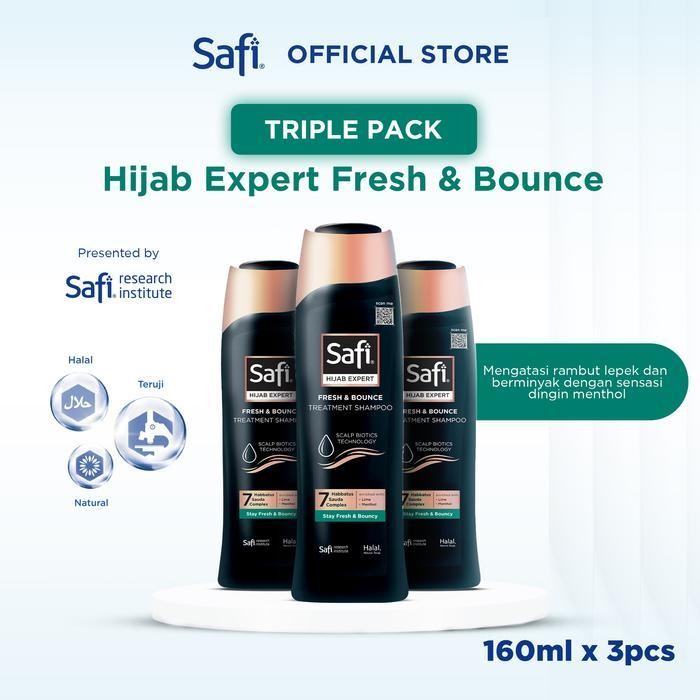 SAFI - Hijab Expert - Fresh & Bounce Shampoo 160ml - TRIPLE PACK