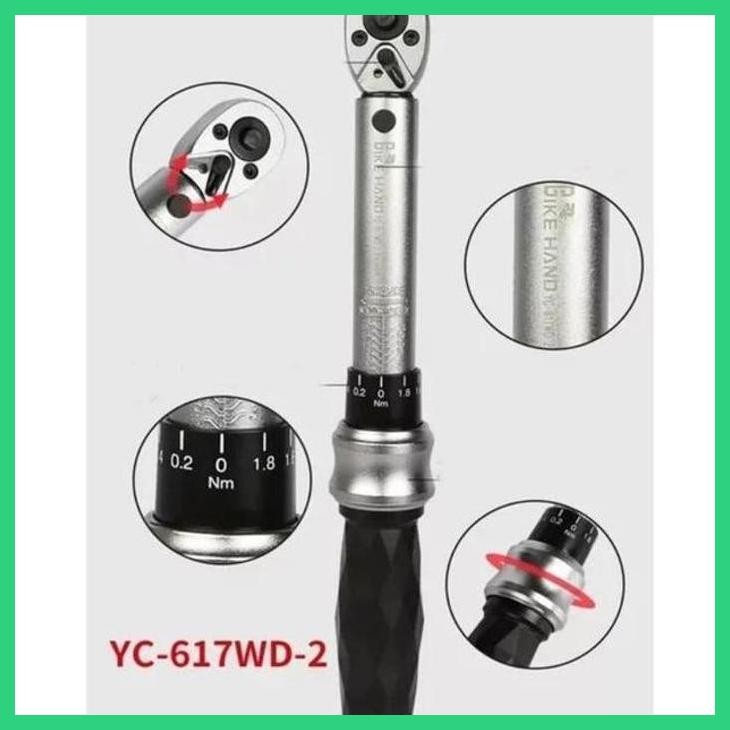 DISCOUNT KUNCI TORSI SEPEDA BIKE HAND 1-25 NM TORQUE WRENCH SET YC 617 WD 2 GOOD QUALITY