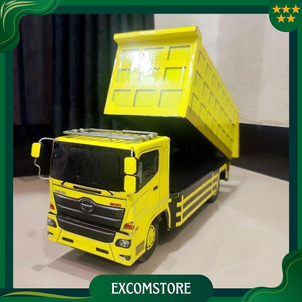 Hino 500 Dump Muatan Pasir Mainan Anak Miniatur Truk Dump Jungkit Termurah Promo Puncak