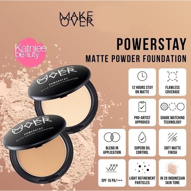 Terbaik Make Over Powerstay Matte Powder Foundation 100% Ori