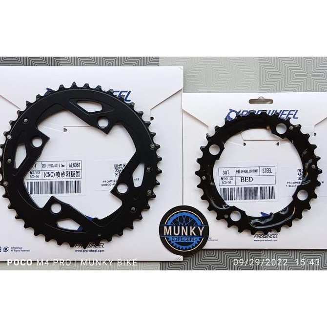Chainring Prowheel 30T 40T BCD 96 BCD untuk double triple chainring