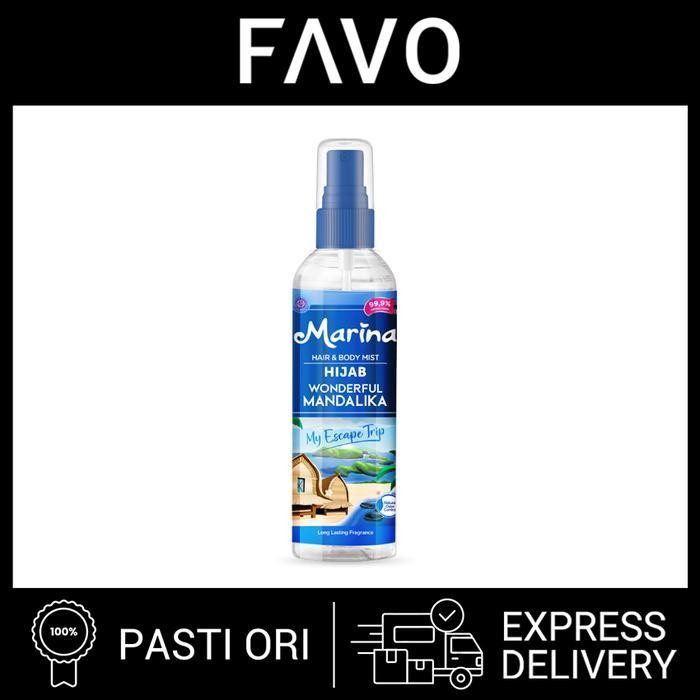 Parfum - Marina Hair & Body Mist Hijab Wonderful Mandalika - 100 Ml New Best Quality 100% Original