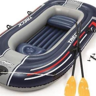 Perahu Karet 2 orang sudah ada Dayung sepasang,Pompanya LAT