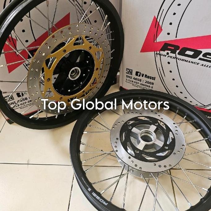 Velg Ninja 150R/Rr Sepasang Rossi Original Ring17 Depan Belakang 1Set Motorcycle