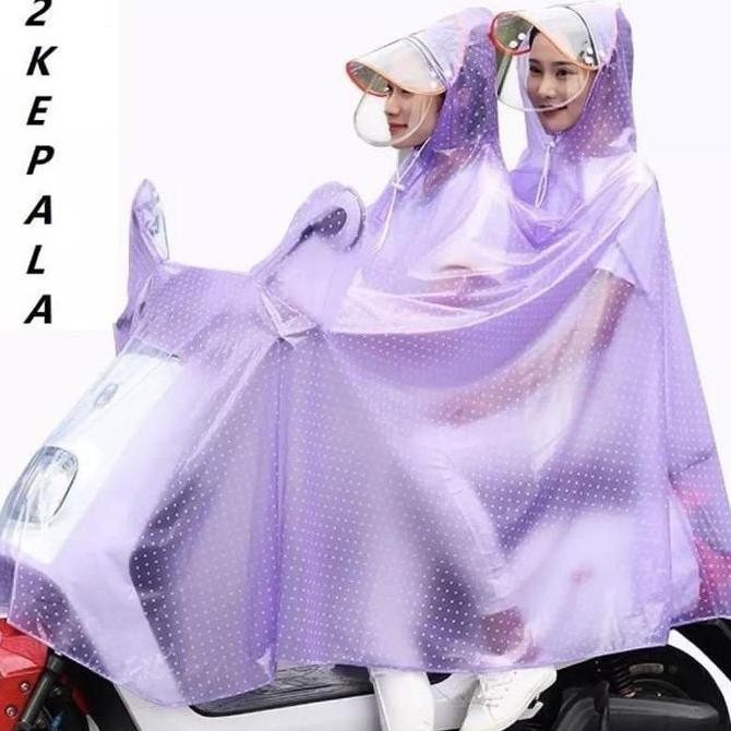 Jas Hujan Ponco 2 Lubang Kepala Full Body Pakaian Jas Hujan Kekinian