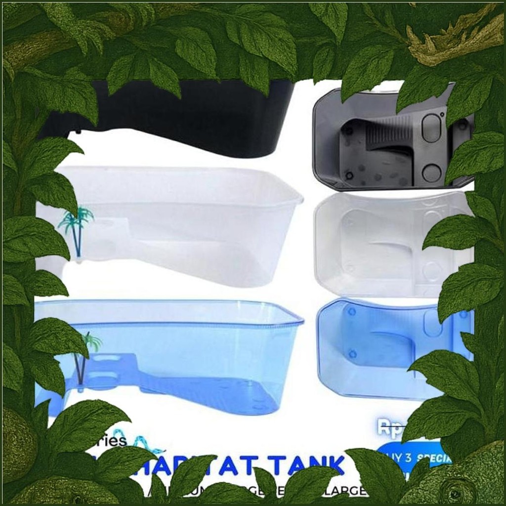Aquarium Kura Kura Kandang Tank Turtle Akuarium Kura Air Darat Basking Vivarium
