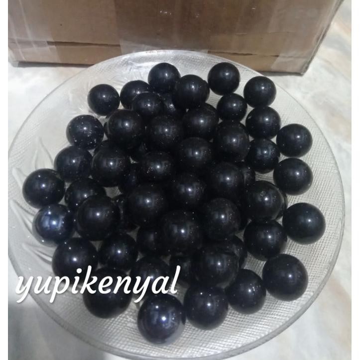 New Stock Kelereng Gundu Keleci Hitam Full Pekat 50 Pcs