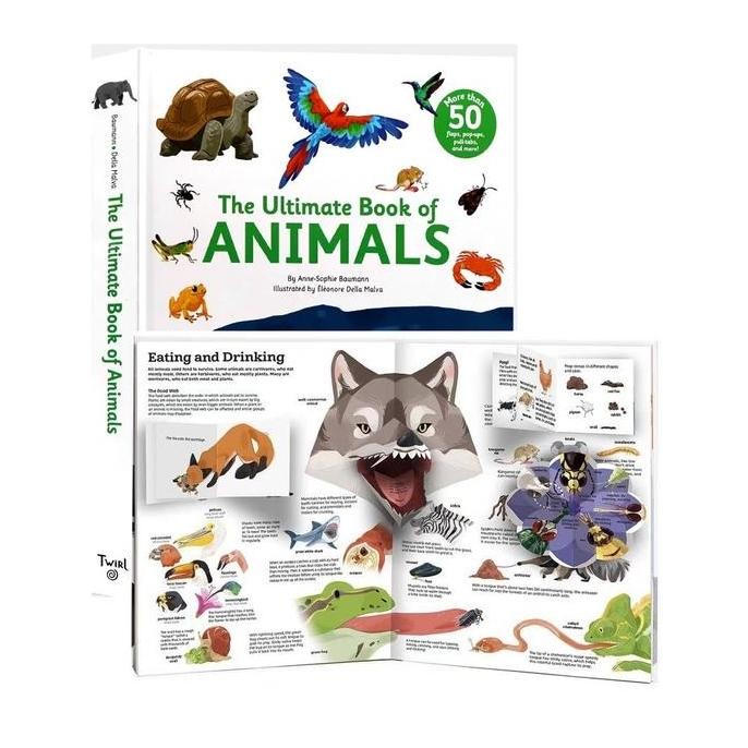 TERBARU Buku The Ultimate Book Of Animals More Than 50 Flaps Pop Up twirl