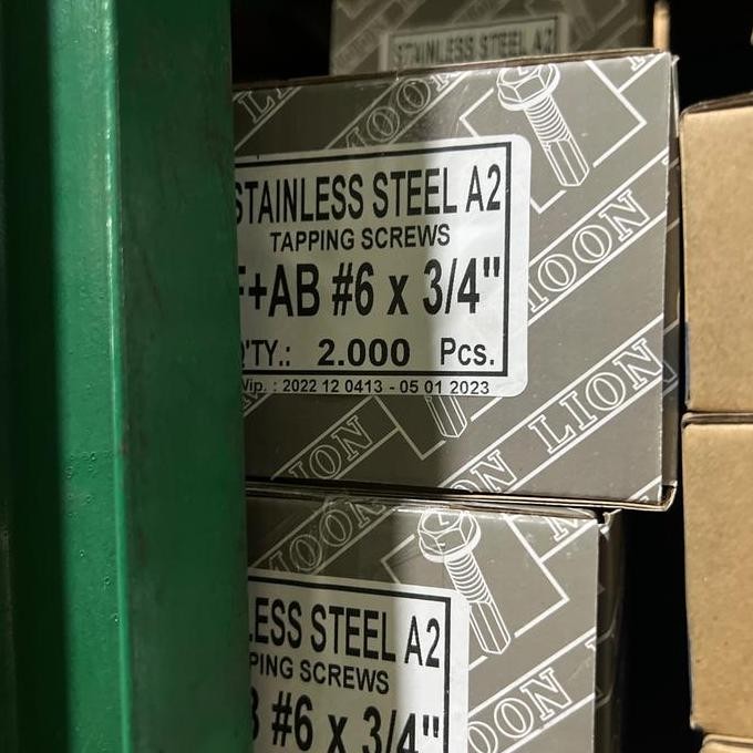 New Skrup Tapping FH (Flat Head) Stainless Steel 6 X 3/4