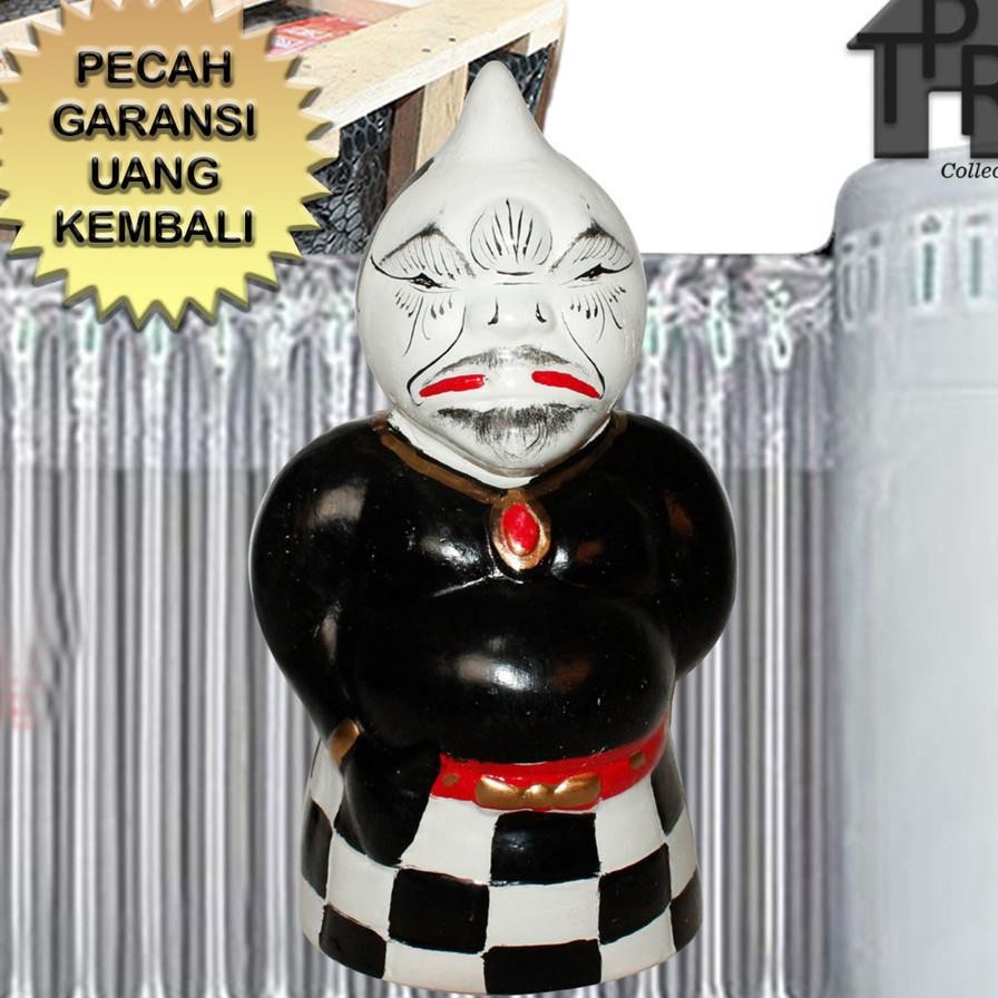 Gerabah Celengan Tanah Liat Bank Semar Dan Cepot Paing Kayu