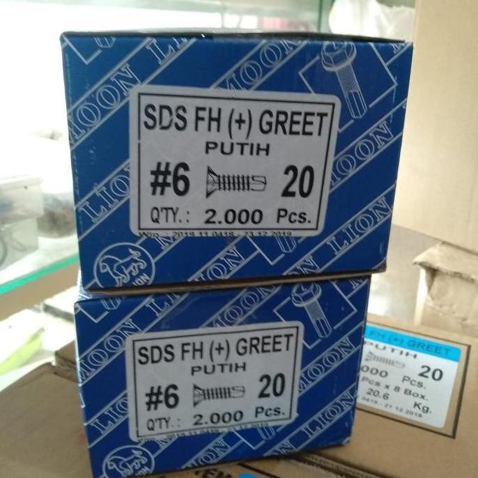 New #6x3/4 Sekrup GRC SDS / kalsiboard / Calci Screw