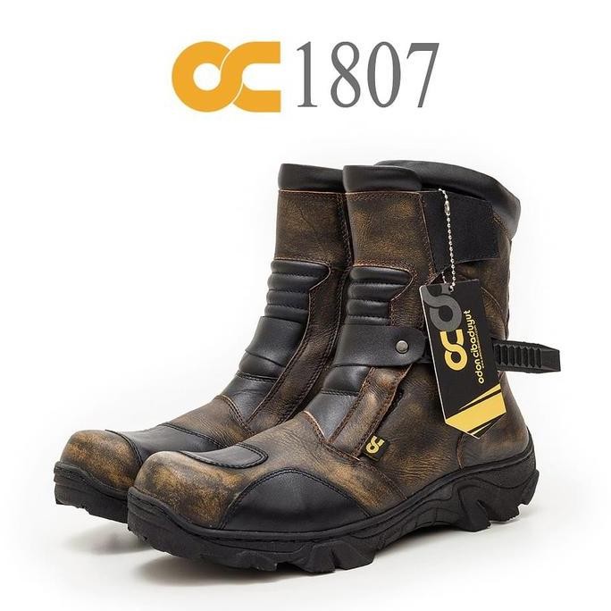 BOOTS KULIT SAFETY SEPATU TRING BIKERS RIDING MOTOR ,OC 1807