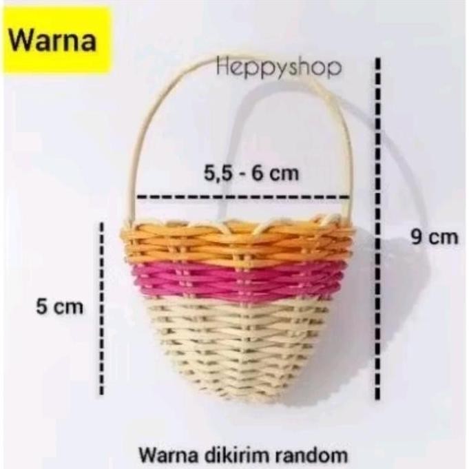 Keranjang Rotan Mini Keranjang Telur Paskah Mini Keranjang Mini