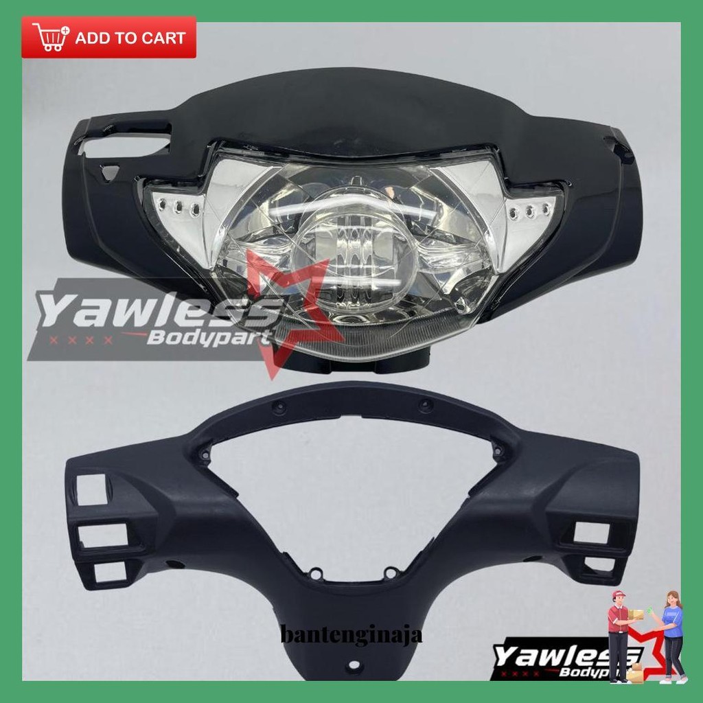 Batok Supra X 125 Lama 2005 - 2007 Warna Hitam / Batok Depan Supra X 125 + Reflektor Supra X 125 Ori