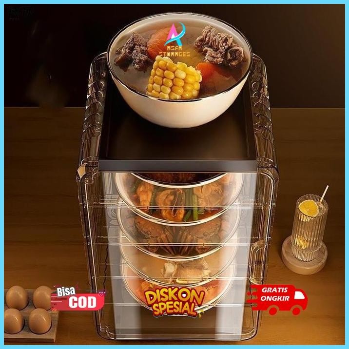 Promo Hemat MMA-1318 ss-64 ?COD?Tudung Saji Susun 5 Jumbo / Tudung Saji 5 Susun Lebih Tebal / Tudung