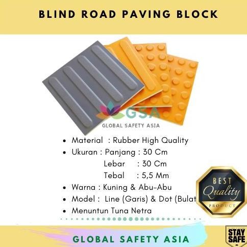 New Paving Block Rubber Tunanetra Tactile Karet Blind Road Sidewalk