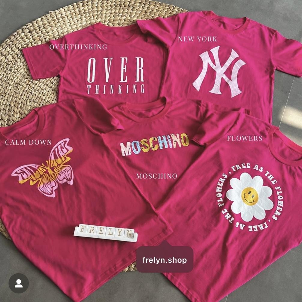 Berkualitas FUSCHIA PINK FANTA COLLECTION l BAJU KAOS TSHIRT TUMBLR TEE OVERSIZE JUMBO DAISY NY ..