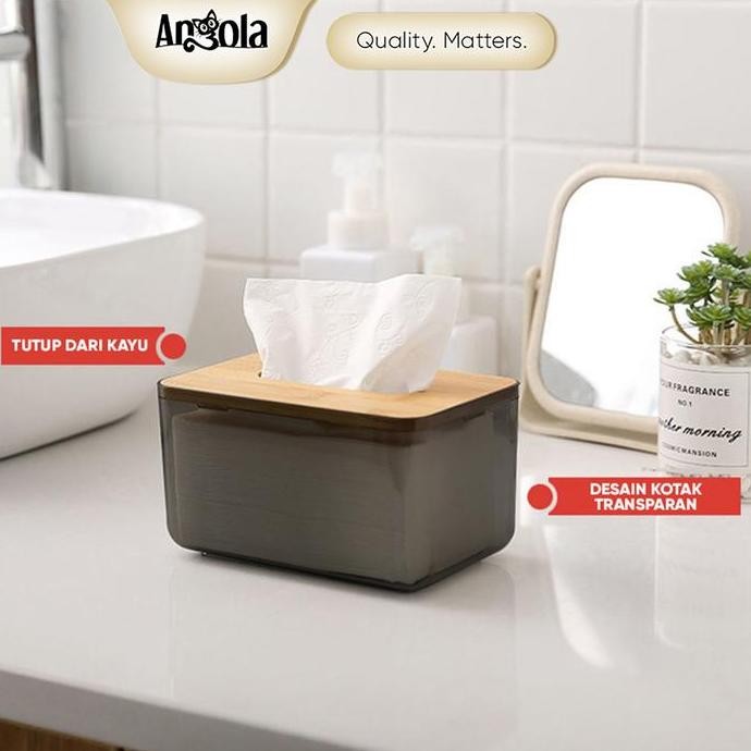 Angola Tempat Tisu D58 Kotak Tissue Kayu / Tissue Box